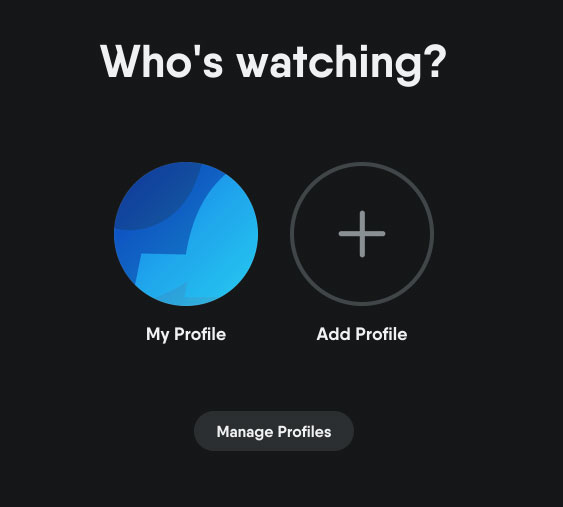 FuboTV Select Who's Watching Profile